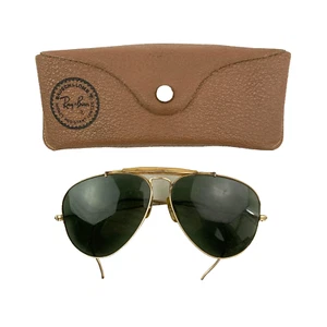 Vintage B&L Ray-Ban Sunglasses Outdoorsman Gold Frames with Cable Arms - Picture 1 of 19