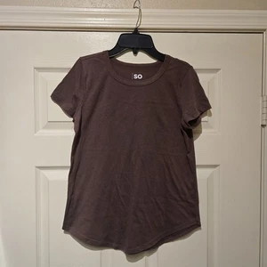 Junior's SO Brown Short Sleeve Crewneck Tee Shirt S Small - Bild 1 von 2