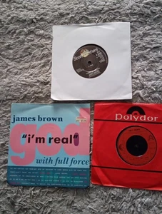 James Brown - Living In America, Get Up Offa That Thing & I'm Real  7" Singles  - Picture 1 of 4