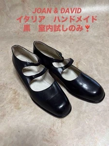 JOAN&DAVID Black Genuine Leather Pumps 8M Made in Italy - Picture 1 of 5