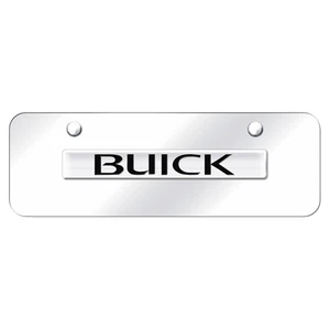 Nombre cromo sobre cromo acero inoxidable mini matrícula para Buick - Imagen 1 de 2