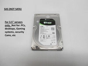 Seagate 4TB SAS Server Exos 7EB 12gbps 12G Hard Drive 3.5'' ST4000NM0255 dell HP - Picture 1 of 1
