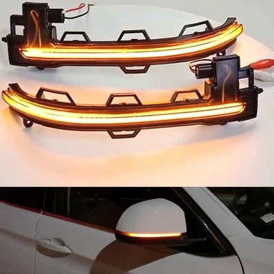 Smoked Dynamic Sequential LED Mirror Turn Signal Light for BMW X5 X6 2015-2018 - Image 1 of 4