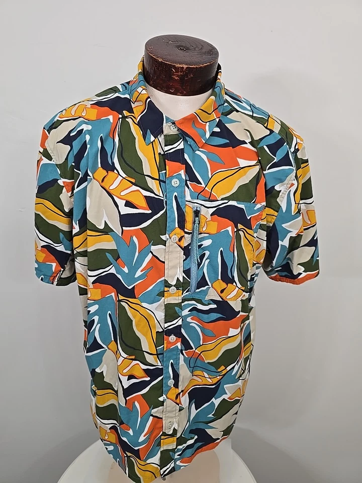 Camisa Hawaiana REI Cooperativa Trailmade Manga Corta Abotonada XL Vacaciones Senderismo Foto 1 de 4