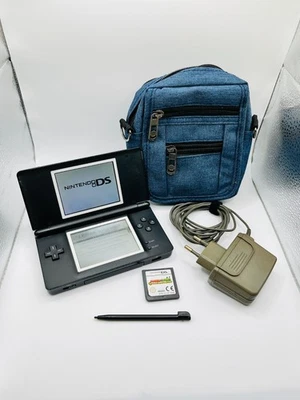 Nintendo DS Lite Nero con Custodia Caricatore Originale Gioco Mario & Luigi - Immagine 1 di 4