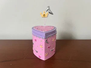 Claire's Heart Shape Trinket Box 2004 #10 Wish For Prince Charming Pink Princess - Picture 1 of 4