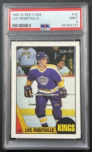 LUC ROBITAILLE PSA 9 1987-88 O-PEE-CHEE OPC #42 ROOKIE RC KINGS 4737 - Picture 1 of 2