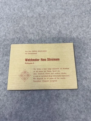 Folleto mapa turístico vintage de Lucerna Suiza relojero Hans Stirnimann Foto 1 de 4