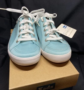 New Ked MULE Slip On- Ladies Sz 6 1/2 M TURQUOISE MICRO STRETCH SNEAKERS - Picture 1 of 13