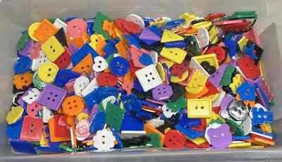 Lot Decorative Buttons Multi Color-Sizes-Shapes Scrapbooking Cards Crafts - Image 1 of 3