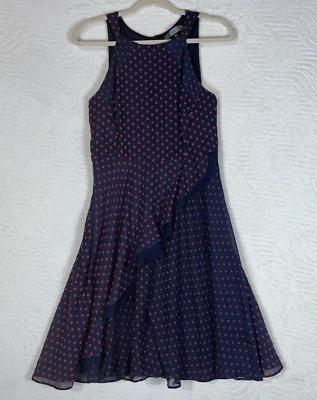 Vestido para mujer Eva Franco Maryanne sin mangas rojo azul marino a lunares talla 6 0033 Foto 1 de 4