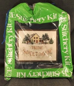 VINTAGE 1980 Creative Expressions Home Sweet Home Cross Stitch Kit X7106 11 x 14 - Picture 1 of 10