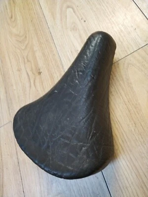 1980's mattress saddle black comfort foam saddle Italian town bike Cinzia folder - Image 1 of 4