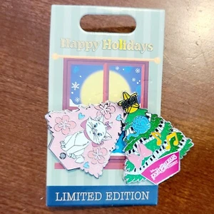 2021 Spilla Disney Natale Happy Holidays Port Orleans Resort Aristocats Marie LE - Foto 1 di 2