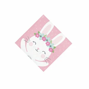Bunny Party Beverage Napkins, Party Supplies, 16 Pieces - Picture 1 of 1