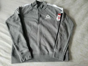 NWT Reebok Women's Color Block Fleece Turtleneck Sweatshirt, Half Zip, Size M - Picture 1 of 5