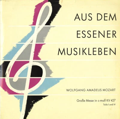 MOZART Grosse Messe K.427 KONIG EBERS BRIEM Essen SO Stadt Essen T-71428+ 2LP - Image 1 of 3