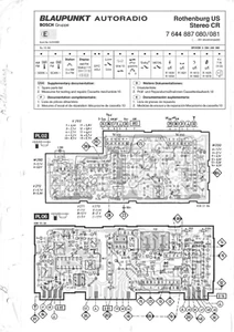 BLAUPUNK ROTHENBURG US STEREO CR (7 644 887 080 / 081 SCHEMATICS - Picture 1 of 1