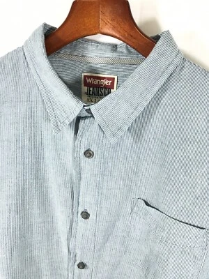 Мужская джинсовая рубашка с длинным рукавом Wrangler Jeans Co 100% хлопок 2X Large - Изображение 1 из 4