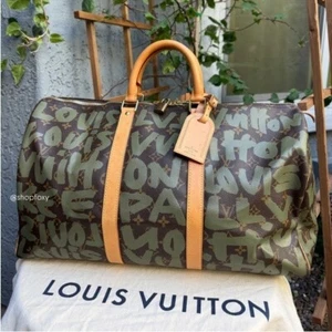 Louis Vuitton Keepall Limited Edition Monogram Graffiti 50 Duffel - Picture 1 of 16