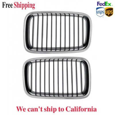 For 1992-1996 BMW 318I 325I M3 Grille Front Left & Right Side Plastic 2Pc - Imagem 1 de 4
