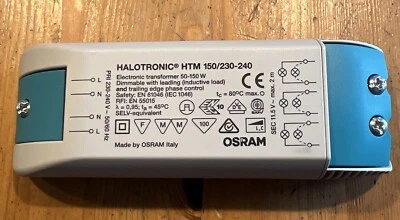 OSRAM HTM 150/230-240 HALOTRONIC 50-150W dimmbar Halogentrafo Trafo 11,5V - Bild 1 von 2