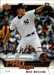 2005 Upper Deck Pro Sigs New York Yankees Baseball Card #62 Mike Mussina