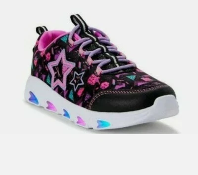 Zapatilla Deportiva Athletic Works Niñas TALLA 5 Negra Iluminada con Estrellas Nueva con Etiquetas Foto 1 de 4