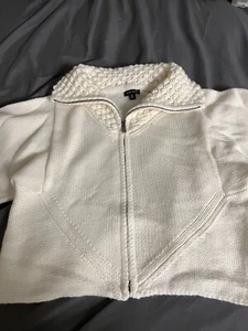 Nine West Full Zip Sweater Wool Cardigan Womens Medium - Picture 1 of 6