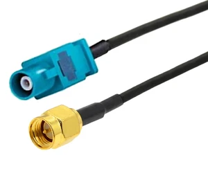 🇬🇧 Car GPS Fakra C Male to SMA Plug adapter cable 15cm lead Android - UK STOCK - Picture 1 of 1