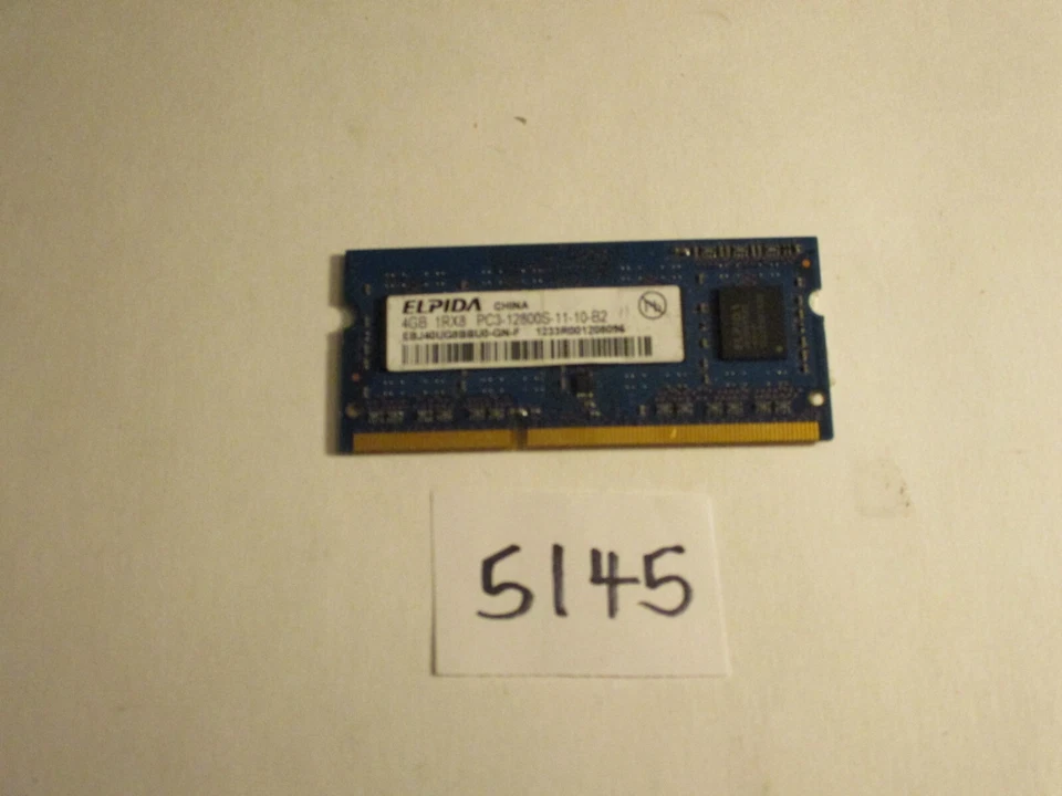 Elpida 4Gb 1600Mhz PC3-12800 DDR3 SODIMM laptop memory RAM (5145) - Image 1 of 2