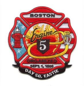 Boston Feuerwehr Motor 5 Patch Massachusetts MA - Bild 1 von 1