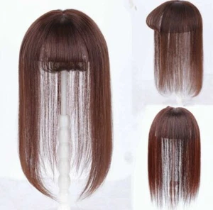 8 x11 cm Clip Mono Lace Human Hair Topper Toupee Hairpiece Top Wig For Women Men - Picture 1 of 4