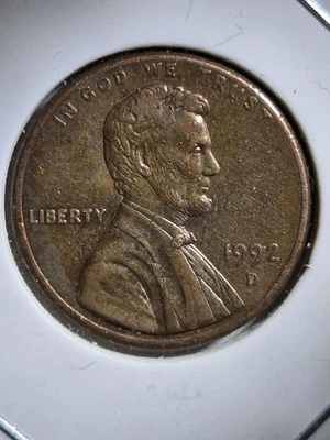 1992 Denver Lincoln Cent Doubled Die Obverse - Image 1 of 4