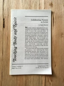 TOUCHING BODY & SPIRIT zine V7 No 4 1996 Queer Spirituality New Age nature LGBTQ - Picture 1 of 2