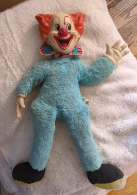 Muñeco de peluche Bozo el payaso 18" vintage años 60, Knickerbocker, Capitol Records Foto 1 de 4