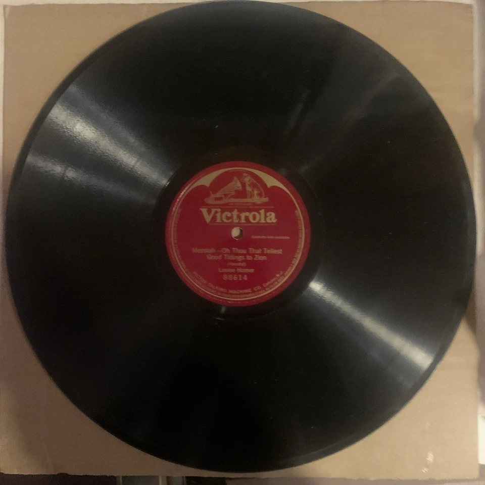 Louise Homer, 78 rpm, 12", Single-sided, V+,Oh Thou Tellest Good Tidings To Zion - Image 1 of 1