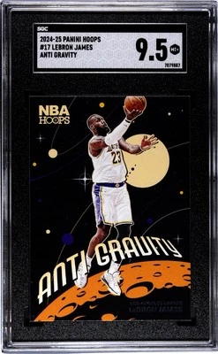 2024 NBA Hoops Lebron James # 17 Anti Gravity SGC 9.5 Los Angeles Lakers - Image 1 of 4