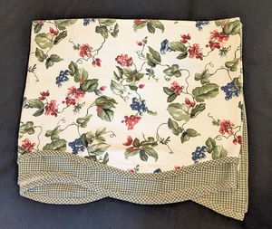 Waverly Orchid Trail Berry Valance 77x16 vert vichy rouge bleu baies raisins - Photo 1/6