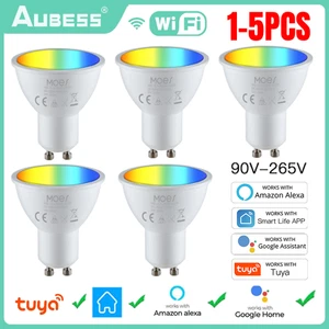 Tuya WiFi GU10 Smart LED Light Bulb RGB+CCT 5W dimmable Lamp Alexa Google Home - Picture 1 of 15