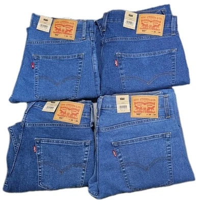 Levis 502 Mens Slim Tapered Blue Denim Jeans All Sizes - Image 1 of 4