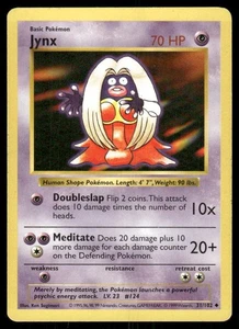 Pokemon Tcg Jynx [Shadowless] #31 Pokemon Base Set MP - Picture 1 of 2