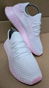 ADIDAS DEERUPT SNEAKER GRÖßE UK 6 WEISS & ROSA TADELLOSER ZUSTAND EINMAL GETRAGEN - Bild 1 von 10