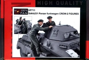Hobby Fan 1/35 HF-711 WWII German Sd.Kfz.231 Panzer Funkwagen Crew - 2 Figures - Picture 1 of 1