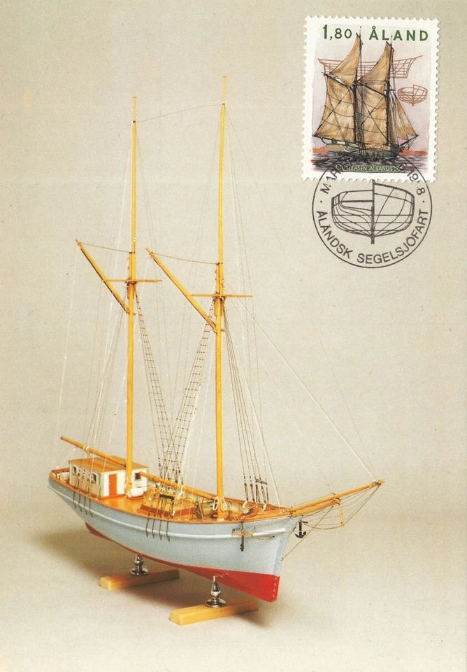 Velero Albanus Åland Galley Vessel Aland Finlandia Como Nuevo Maxi FDC 1988 Foto 1 de 1