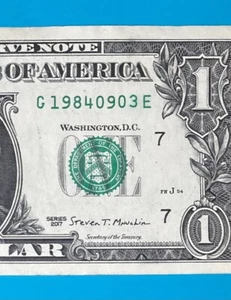 1984 September 3 : G 19840903 E BIRTHDAY Note $1 One Dollar Bill - Picture 1 of 3