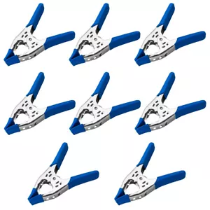 8 Pack 6" inch BLUE Clamp Heavy Duty Spring Metal - 2.5 inch Jaw opening maximum - Picture 1 of 6