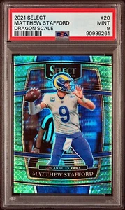 2021 SELECT DRAGON SCALE #20 MATTHEW STAFFORD SP Prizm #/89 PSA 9 POP 2 - Picture 1 of 2