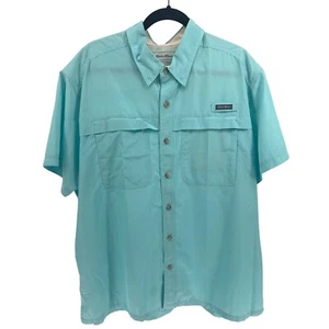 Eddie Bauer Mens Fishing Shirt Vented Short Sleeve Ripstop 2XL UPF 50 Gorpcore - Picture 1 of 8