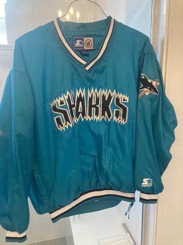 vintage san jose sharks starter jacket NHL Size L Cover